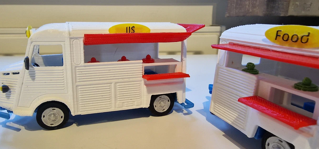 Mô hình xe cổ Citroen Type H Foodtruck 1952 in 3D chi tiết - Image 2