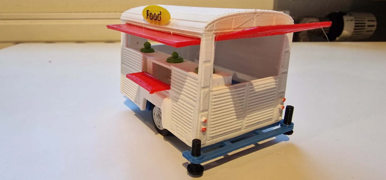 Mô hình xe cổ Citroen Type H Foodtruck 1952 in 3D chi tiết - Image 3