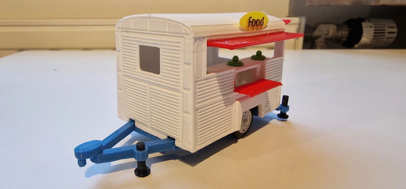Mô hình xe cổ Citroen Type H Foodtruck 1952 in 3D chi tiết - Image 8