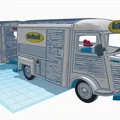 Mô hình xe cổ Citroen Type H Foodtruck 1952 in 3D chi tiết - Thumbnail 9