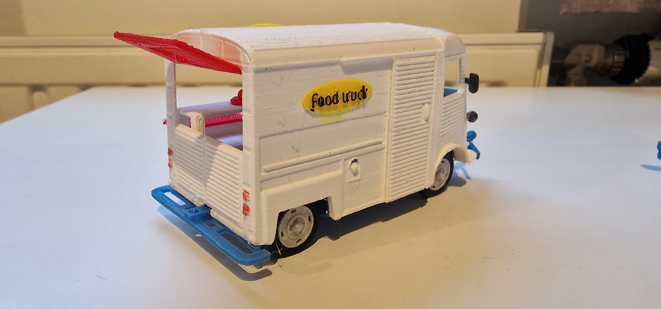 Mô hình xe cổ Citroen Type H Foodtruck 1952 in 3D chi tiết - Image 10