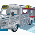 Mô hình xe cổ Citroen Type H Foodtruck 1952 in 3D chi tiết - Thumbnail 12
