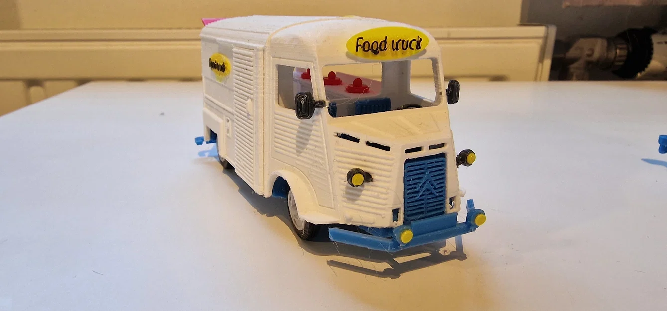 Mô hình xe cổ Citroen Type H Foodtruck 1952 in 3D chi tiết - Image 19