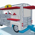 Mô hình xe cổ Citroen Type H Foodtruck 1952 in 3D chi tiết - Thumbnail 20