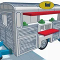 Mô hình xe cổ Citroen Type H Foodtruck 1952 in 3D chi tiết - Thumbnail 21