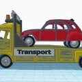 Mô hình xe tải Citroen Type H Transporter 1952 kèm xe 2CV in 3D - Thumbnail 10