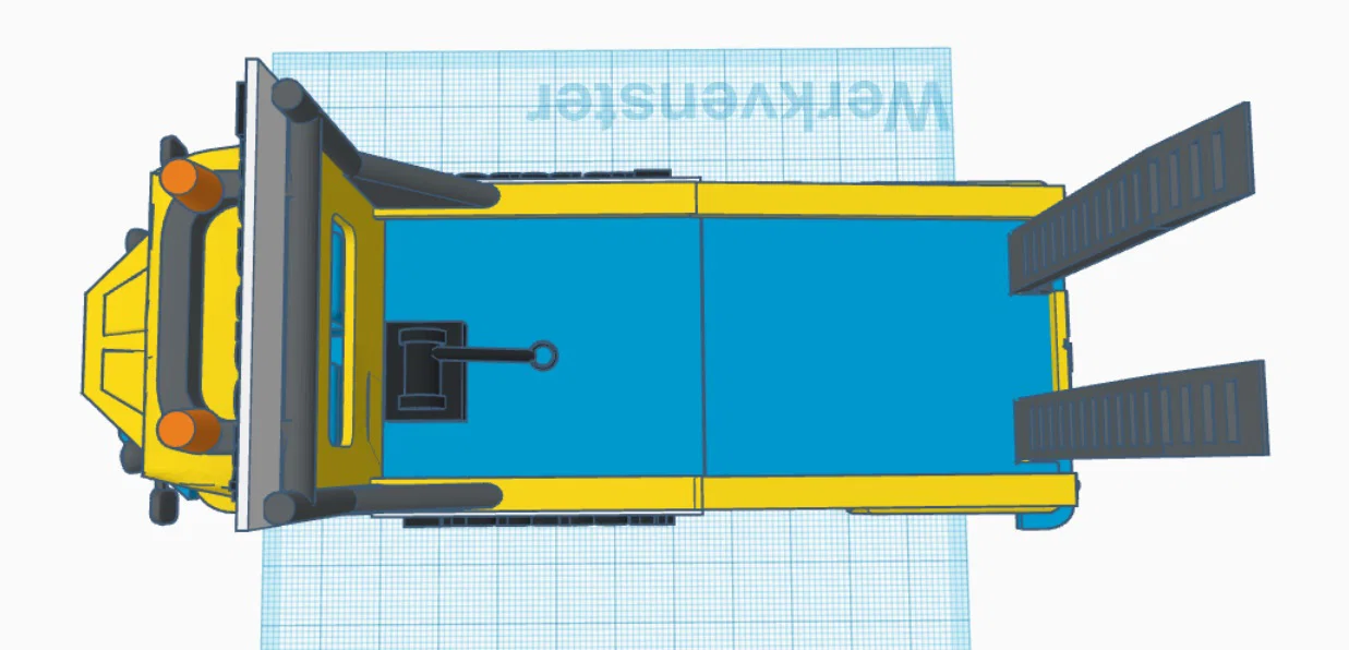 Mô hình xe tải Citroen Type H Transporter 1952 kèm xe 2CV in 3D - Image 14
