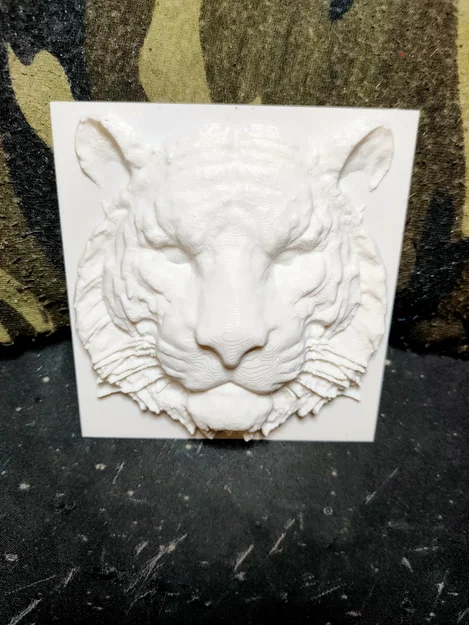 Mô hình phù điêu mặt hổ 3D (Tiger Face) đẹp mắt - Image 1