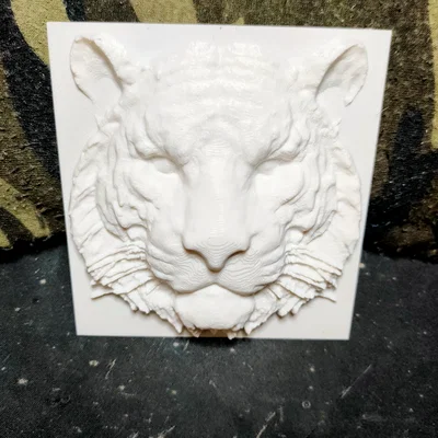 Mô hình phù điêu mặt hổ 3D (Tiger Face) đẹp mắt