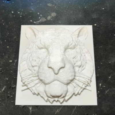 Mô hình phù điêu mặt hổ 3D (Tiger Face) đẹp mắt