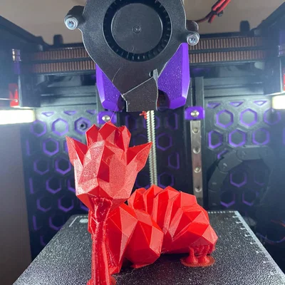 Mô hình Vulpix phong cách Low Poly độc đáo cho máy in 3D