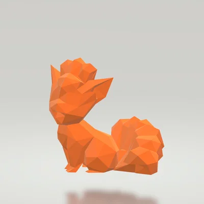 Mô hình Vulpix phong cách Low Poly độc đáo cho máy in 3D