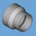 Đầu chuyển ống hút bụi dạng tham số (Parametric) [FreeCAD] - Thumbnail 1