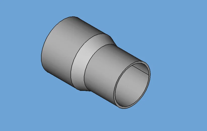 Đầu chuyển ống hút bụi dạng tham số (Parametric) [FreeCAD] - Image 2