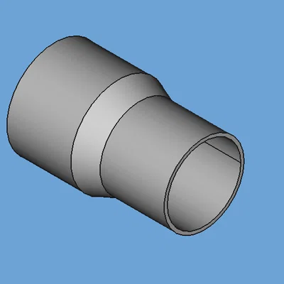 Đầu chuyển ống hút bụi dạng tham số (Parametric) [FreeCAD]