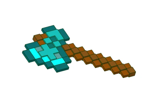 Mô hình chiếc rìu Minecraft (Minecraft Axe) in 3D cực chất - Image 1
