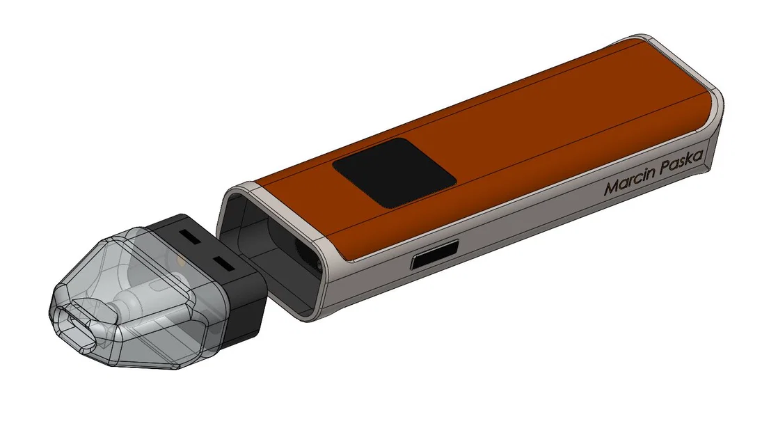 Mô hình 3D thuốc lá điện tử (Electric cigarette) hiện đại - Image 2