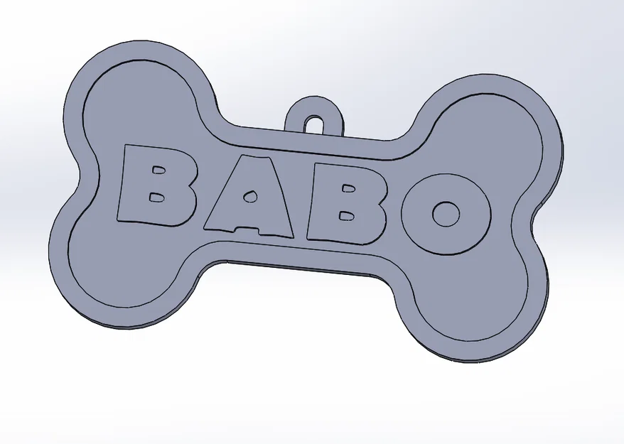 Bảng tên hình khúc xương cho thú cưng (Hueso para collar de perro) - Image 1