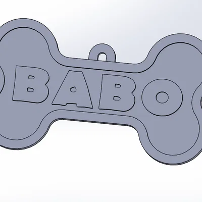 Bảng tên hình khúc xương cho thú cưng (Hueso para collar de perro)