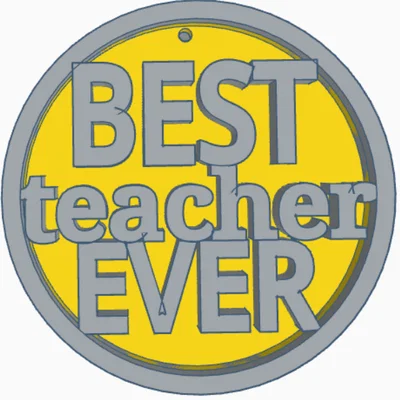Huy chương in 3D Best Teacher Ever - Quà tặng ý nghĩa cho thầy cô