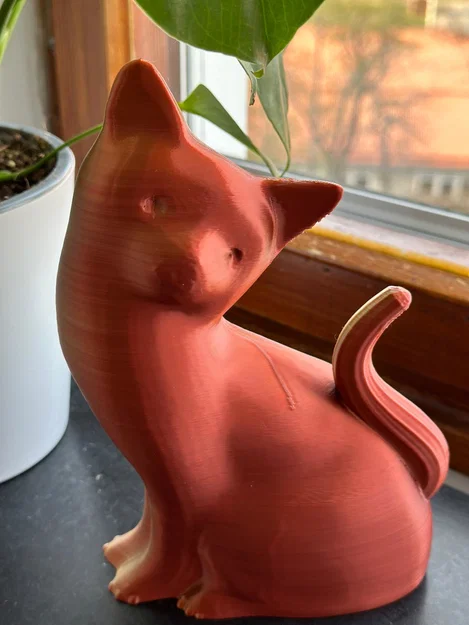 Mô hình chú mèo 3D trang trí đẹp mắt, dễ in cho mọi người - Image 1