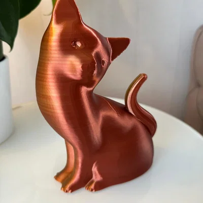 Mô hình chú mèo 3D trang trí đẹp mắt, dễ in cho mọi người