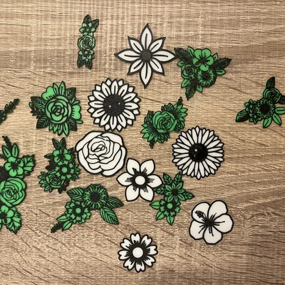 Bộ sưu tập họa tiết hoa văn 3D trang trí tinh tế dễ in