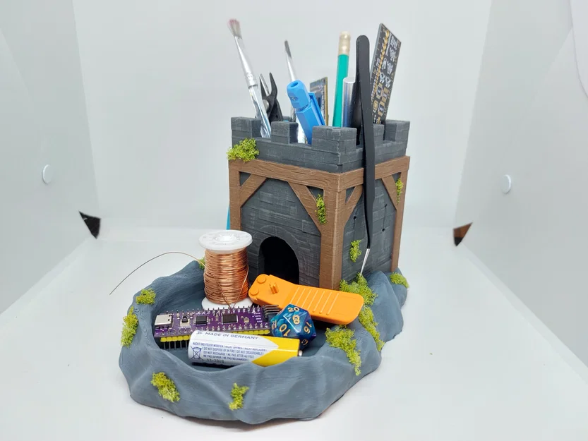 Quiet Dice Tower – Tháp thả xúc xắc êm, dễ in - Image 2