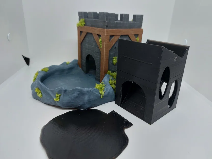 Quiet Dice Tower – Tháp thả xúc xắc êm, dễ in - Image 3