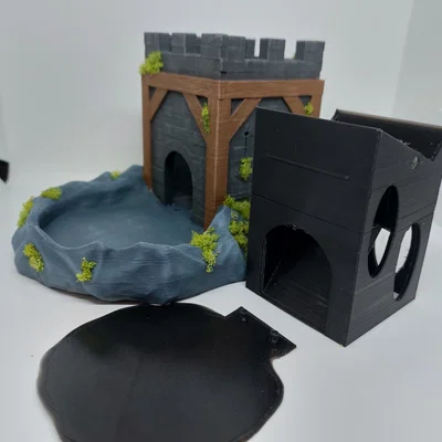 Quiet Dice Tower – Tháp thả xúc xắc êm, dễ in