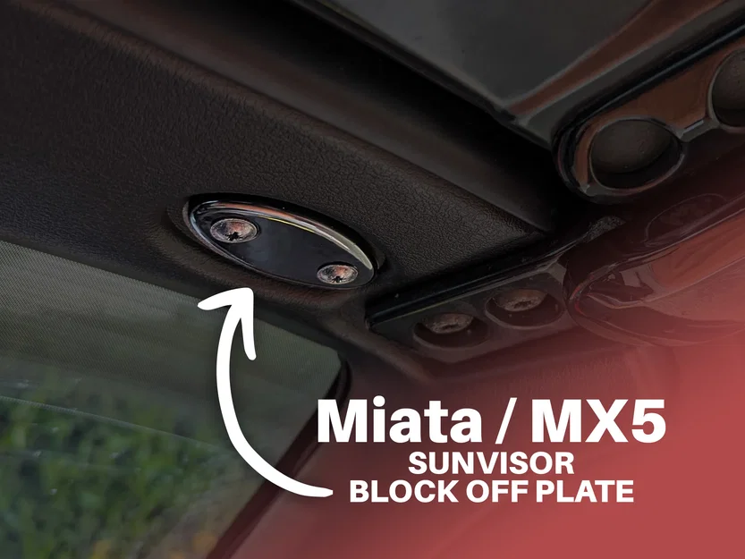 Tấm che lỗ gắn sun visor Mazda Miata (MX5) (Sun Visor Delete Plate) - Image 1