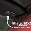 Tấm che lỗ gắn sun visor Mazda Miata (MX5) (Sun Visor Delete Plate) - Thumbnail 1