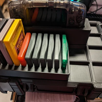 Khay 3D Gridfinity 2x3 đựng băng game GameBoy, GBC, GBA cực gọn