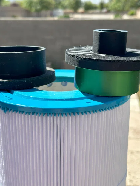 Nút bịt cartridge filter hồ bơi & đầu gắn ống nước làm backwashing - Image 1