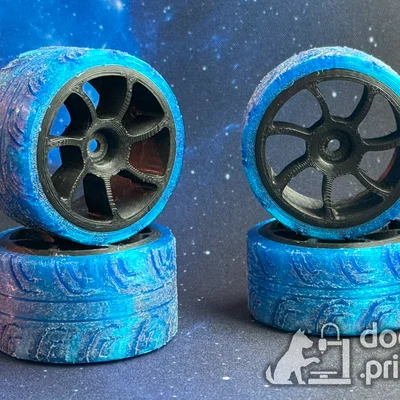 Lốp TPU Semi Slick Onroad cho RC Car – Hợp bánh custom (12 mm Hex)