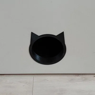 Cửa mèo dạng tròn (Cat door / Cat flap) không cần ốc