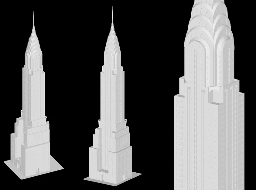 Mô hình 3D Chrysler Building - Tòa nhà biểu tượng New York - Image 1
