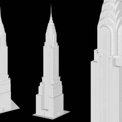 Mô hình 3D Chrysler Building - Tòa nhà biểu tượng New York