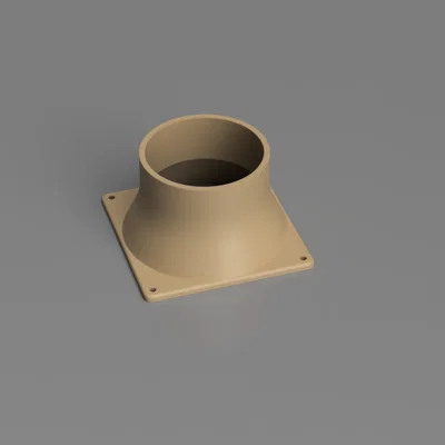Adapter nối quạt 120mm sang ống gió 4 inch