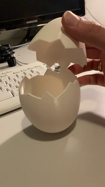 Mô hình quả trứng rỗng in 3D cực xinh - Print-in-place - Image 1
