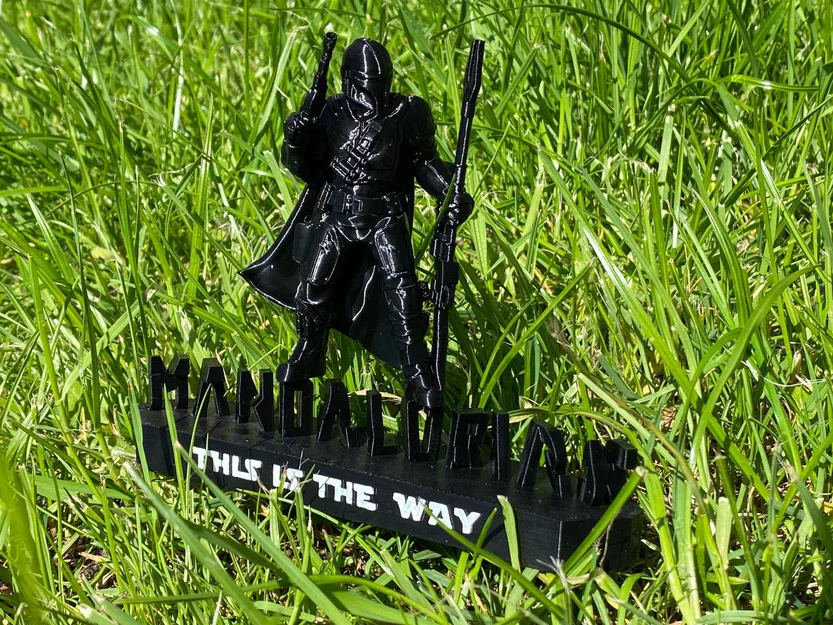 Mô hình 3D nhân vật Mandalorian kèm bệ đỡ biến hình độc đáo - Image 1