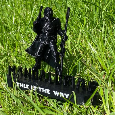 Mô hình 3D nhân vật Mandalorian kèm bệ đỡ biến hình độc đáo