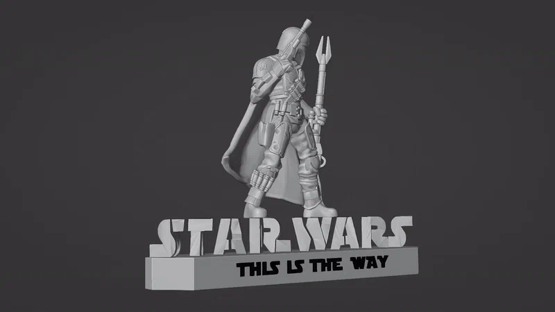 Mô hình 3D nhân vật Mandalorian kèm bệ đỡ biến hình độc đáo - Image 2