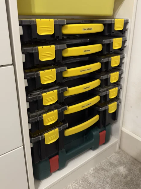 Thanh ray trượt hộp Stanley vào kệ IKEA TROFAST - Image 1