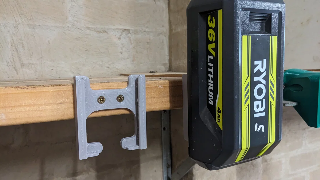 Giá treo pin Ryobi 36V/40V gắn kệ - Giải pháp lưu trữ pin thông minh - Image 1