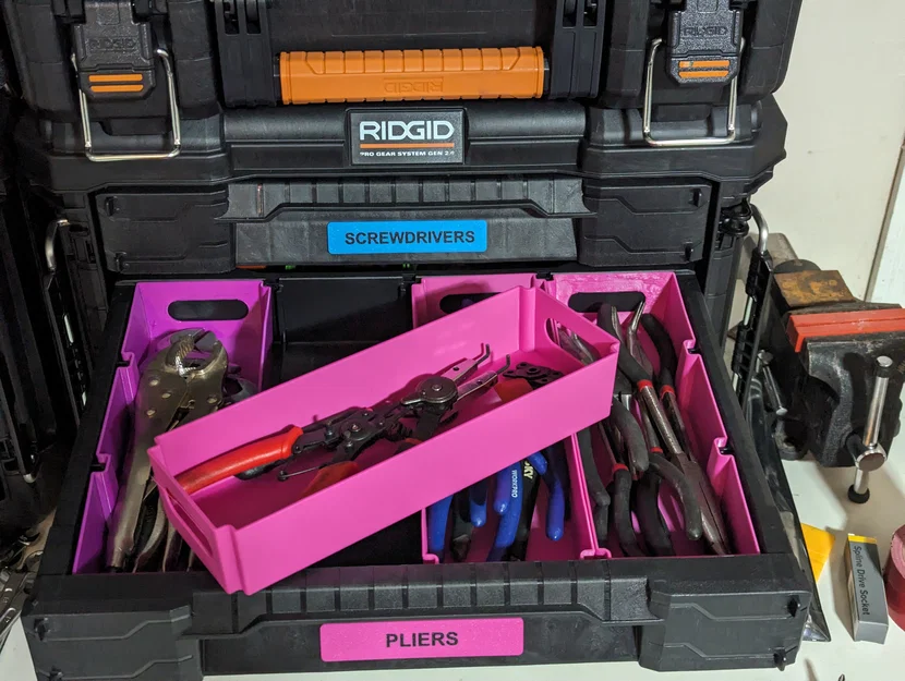 Vách ngăn, khay, nhãn & spool holder cho hệ Ridgid Pro Gear 2.0 Drawer - Image 3
