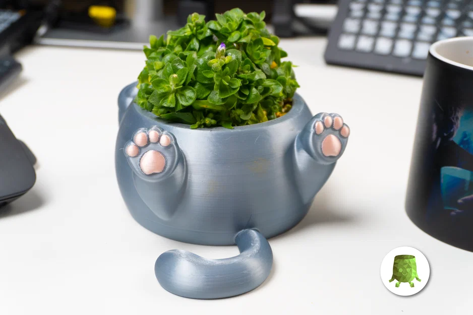 Chậu Cây Mèo Mũm Mĩm (Chunky Cat Plant Pot) - Image 2
