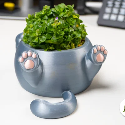 Chậu Cây Mèo Mũm Mĩm (Chunky Cat Plant Pot)