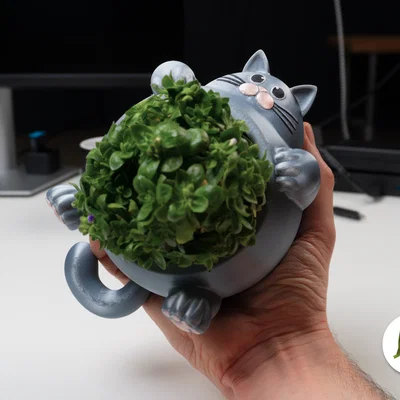 Chậu Cây Mèo Mũm Mĩm (Chunky Cat Plant Pot)