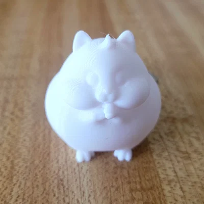 Móc khóa hình chuột Hamster béo dễ thương in 3D